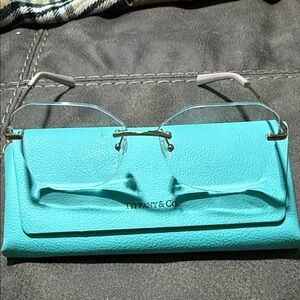 Tiffany & Co. Rimless Glasses with Turquoise Case